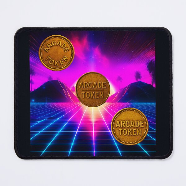 Item preview, ❇️ INSERT COIN TO CONTINUE COLLECTION ❇️ -  Arcade Token – Sunset Horizon Edition v6 designed and sold by WheelieGdArt.