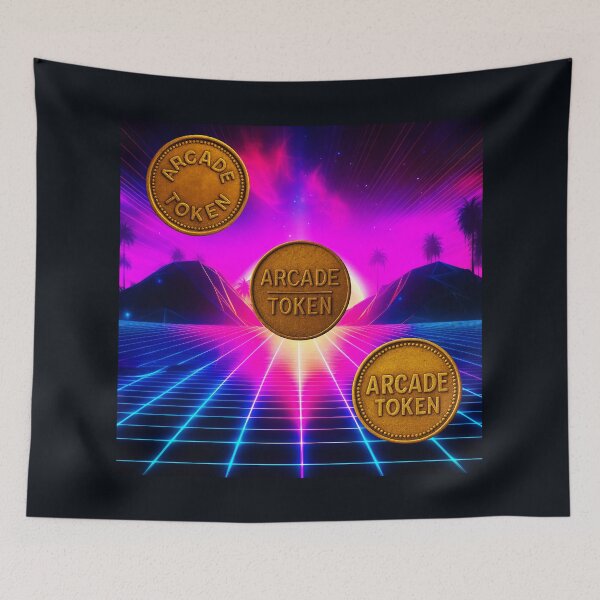 Item preview, ❇️ INSERT COIN TO CONTINUE COLLECTION ❇️ -  Arcade Token – Sunset Horizon Edition v6 designed and sold by WheelieGdArt.