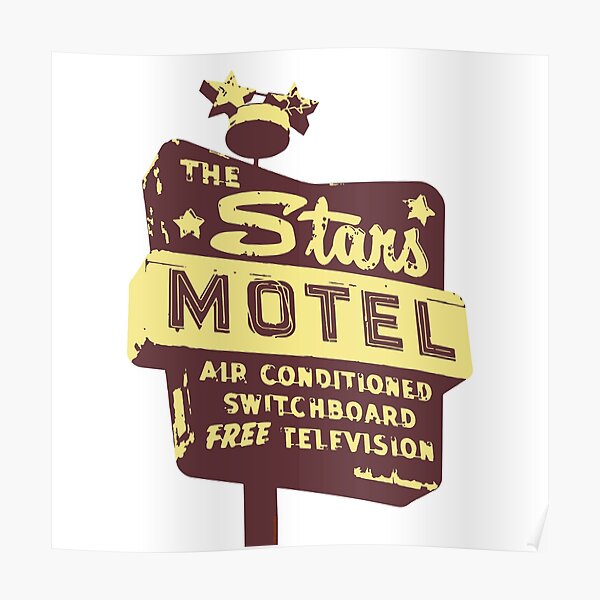 Seeing Stars ... Motel ... (brown) Poster