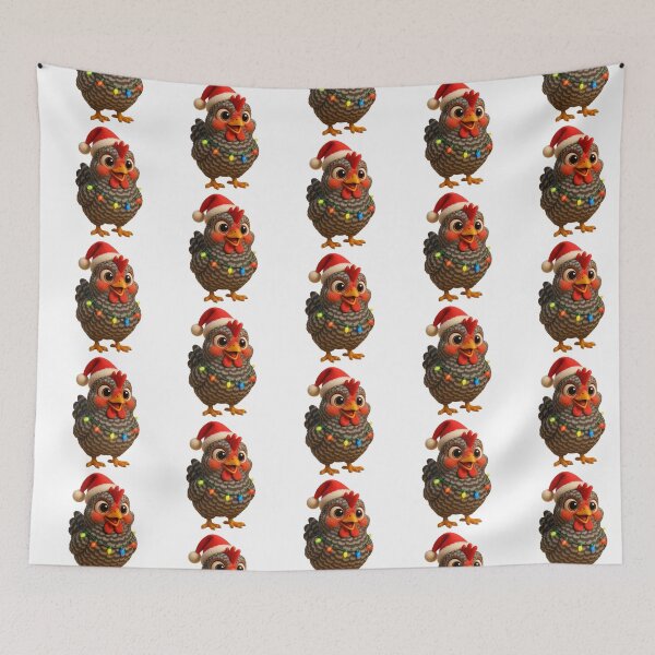 Item preview, Christmas Plymouth Rock Chicken designed and sold by Sillytoe.