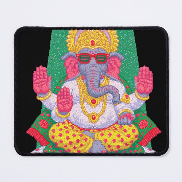Item preview, Ganesha UFO Pixel Art Retro 8 Bit Spiritual designed and sold by PANNARUK THAILAND.