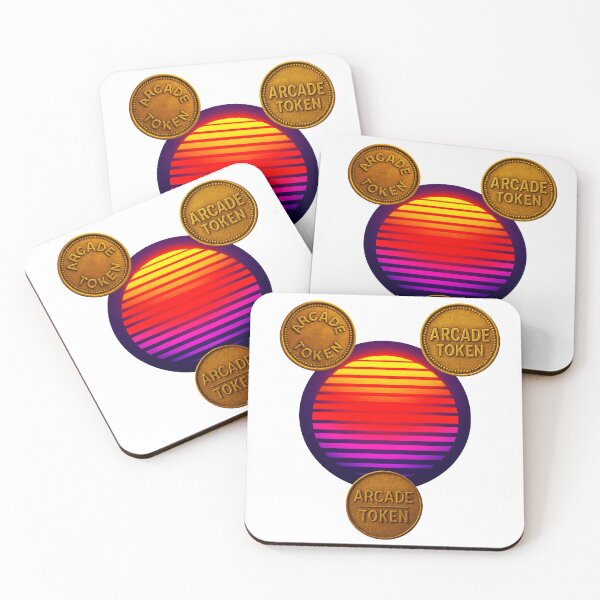 Item preview, ❇️ INSERT COIN TO CONTINUE COLLECTION ❇️ -  Arcade Token – Neon Horizon Edition v1 designed and sold by WheelieGdArt.