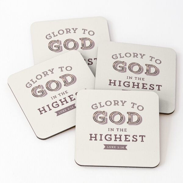 Item preview, Glory to God in the Highest Luke 2:14 Christmas Bible Verse Christian Scripture designed and sold by Blessed Be Your Name.
