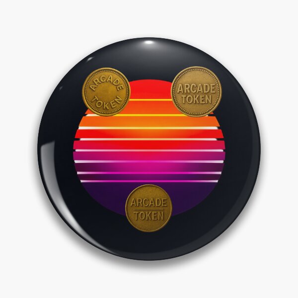 Item preview, ❇️ INSERT COIN TO CONTINUE COLLECTION ❇️ -  Arcade Token – Neon Horizon Edition v2 designed and sold by WheelieGdArt.