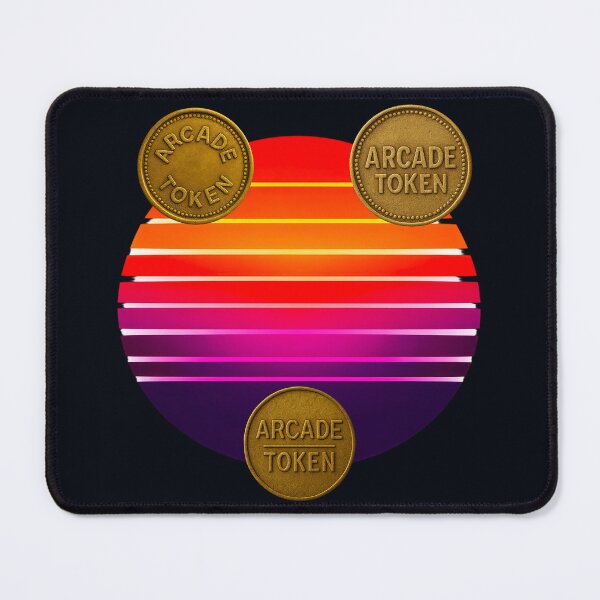 Item preview, ❇️ INSERT COIN TO CONTINUE COLLECTION ❇️ - Arcade Token – Neon Horizon Edition v2 designed and sold by WheelieGdArt.