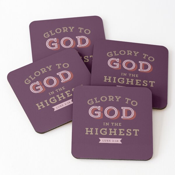 Item preview, Glory to God in the Highest Luke 2:14 Christmas Bible Verse Christian Scripture designed and sold by Blessed Be Your Name.
