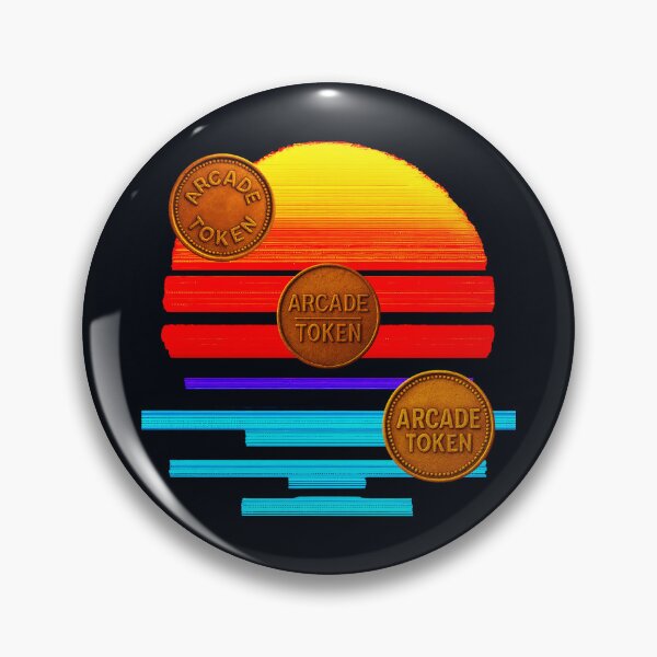 Item preview, ❇️ INSERT COIN TO CONTINUE COLLECTION ❇️ -  Arcade Token – Neon Horizon Edition v3 designed and sold by WheelieGdArt.