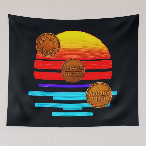 Item preview, ❇️ INSERT COIN TO CONTINUE COLLECTION ❇️ -  Arcade Token – Neon Horizon Edition v3 designed and sold by WheelieGdArt.