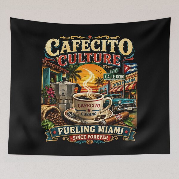Item preview, Cuban Cafecito Culture Fueling Miami Calle Ocho designed and sold by piketo.