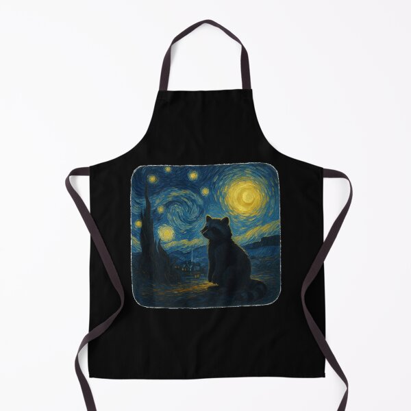 Item preview, Starry Night Van Gogh Retro Raccoon Funny Graphic designed and sold by Littermin.