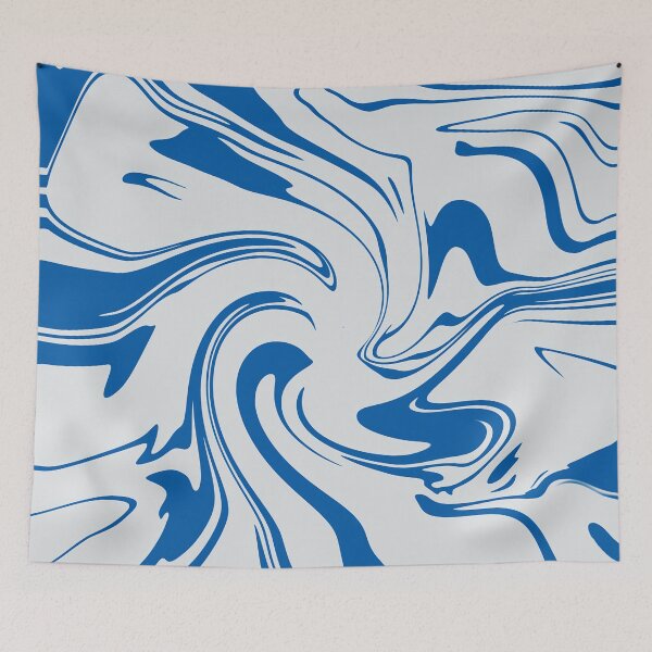Item preview, Royal Blue Liquid Marble Abstract Fluid Art designed and sold by CaramelCo.