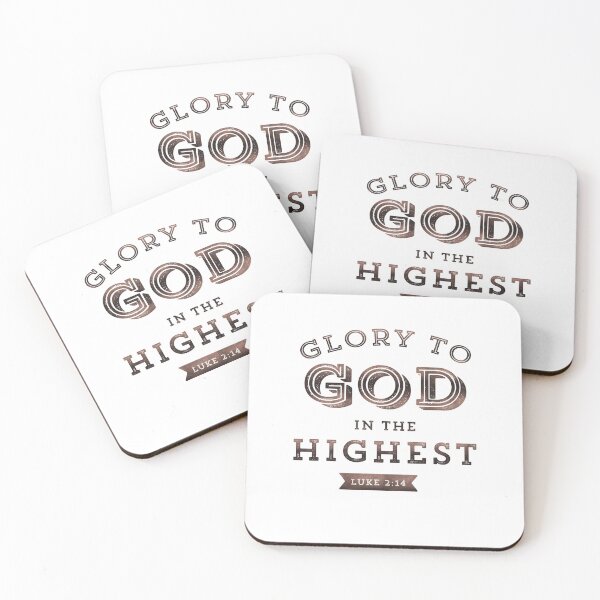 Item preview, Glory to God in the Highest Luke 2:14 Christmas Bible Verse Christian Scripture designed and sold by Blessed Be Your Name.