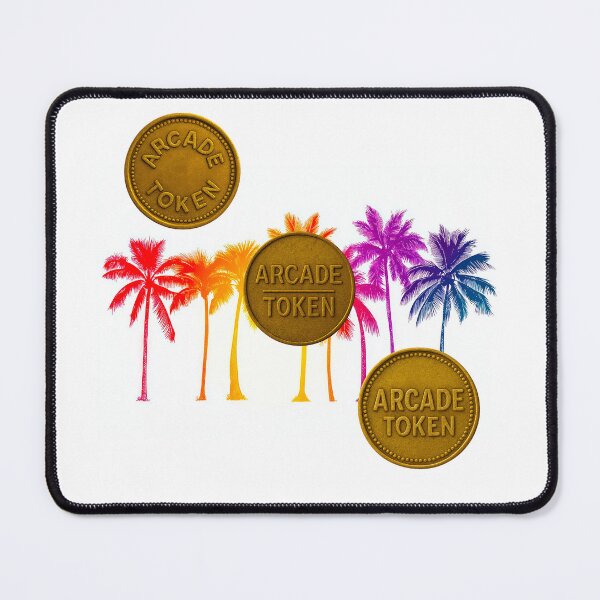 Item preview, ❇️ INSERT COIN TO CONTINUE COLLECTION ❇️ -  Arcade Token – Palm Paradise Edition v1 designed and sold by WheelieGdArt.
