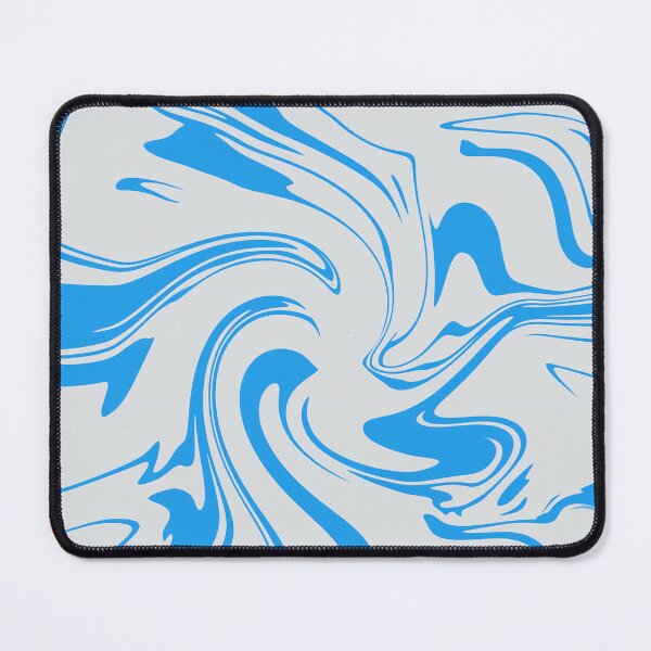 Item preview, Light Blue Liquid Marble Abstract Fluid Swirl Art designed and sold by CaramelCo.
