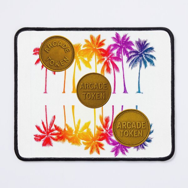 Item preview, ❇️ INSERT COIN TO CONTINUE COLLECTION ❇️ -  Arcade Token – Palm Paradise Edition v2 designed and sold by WheelieGdArt.