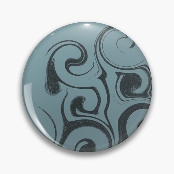 Item preview, Abstract Slate Blue Swirls - Moody Teal Liquid Marble Pattern designed and sold by CaramelCo.
