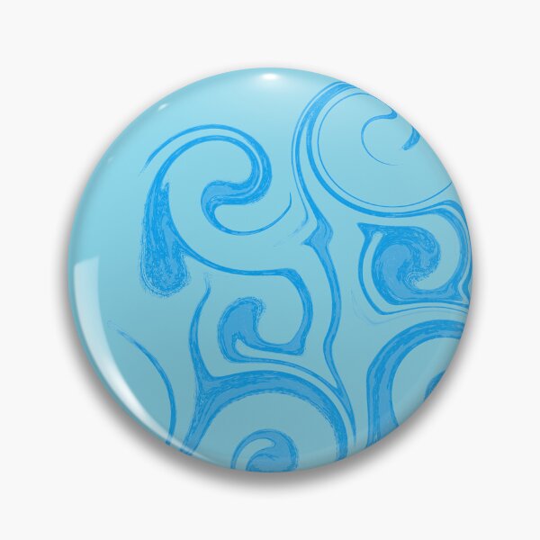 Item preview, Sky Blue Swirls - Bright Cyan Liquid Marble Fluid Art Pattern designed and sold by CaramelCo.
