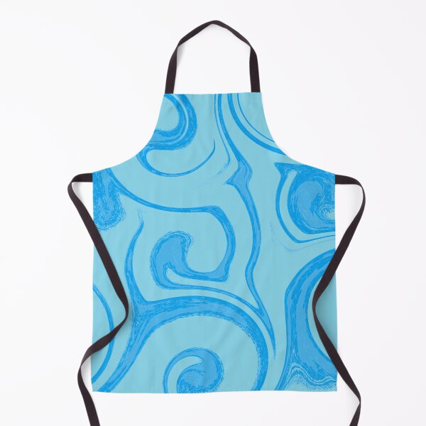 Item preview, Sky Blue Swirls - Bright Cyan Liquid Marble Fluid Art Pattern designed and sold by CaramelCo.