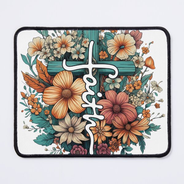 Item preview, Floral Faith Cross – Vintage Christian Wildflower Graphic designed and sold by UnashamedGear.