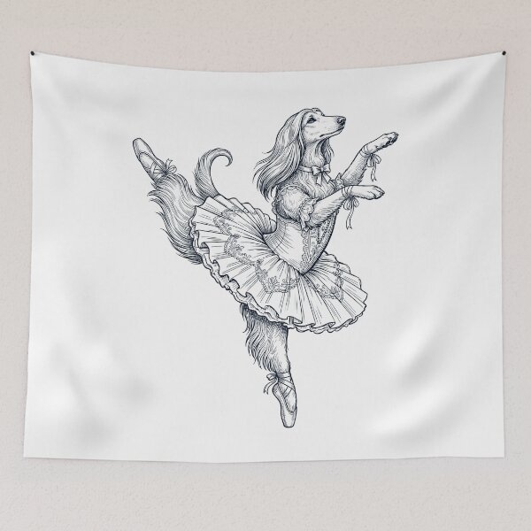 Item preview, Vintage Afghan Hound Ballet Dancer Ballerina Dog Lover designed and sold by dian-rody-crest.