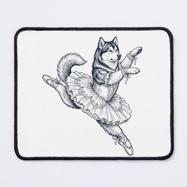 Item preview, Vintage Alaskan Malamute Ballet Dancer Ballerina Dog Lover designed and sold by dian-rody-crest.