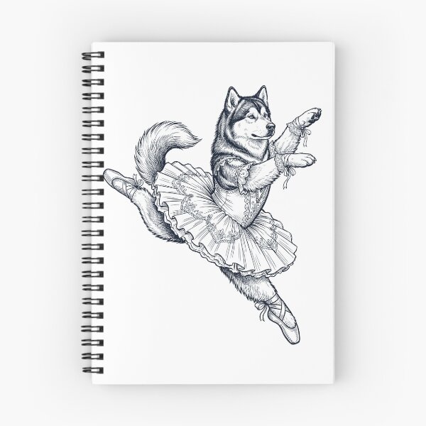 Item preview, Vintage Alaskan Malamute Ballet Dancer Ballerina Dog Lover designed and sold by dian-rody-crest.