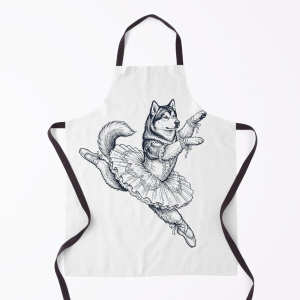 Aperçu de l'œuvre vintage Alaskan Malamute Ballet Dancer Ballerine Amoureux des chiens créée et vendue par dian-rody-crest.