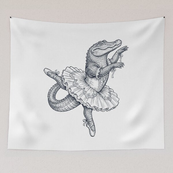 Item preview, Vintage Alligator Ballet Dancer Ballerina Animal Lover designed and sold by dian-rody-crest.