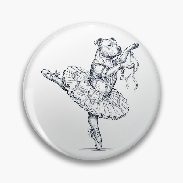 Item preview, Vintage American Pit Bull Terrier Ballet Dancer Ballerina Dog Lover designed and sold by dian-rody-crest.