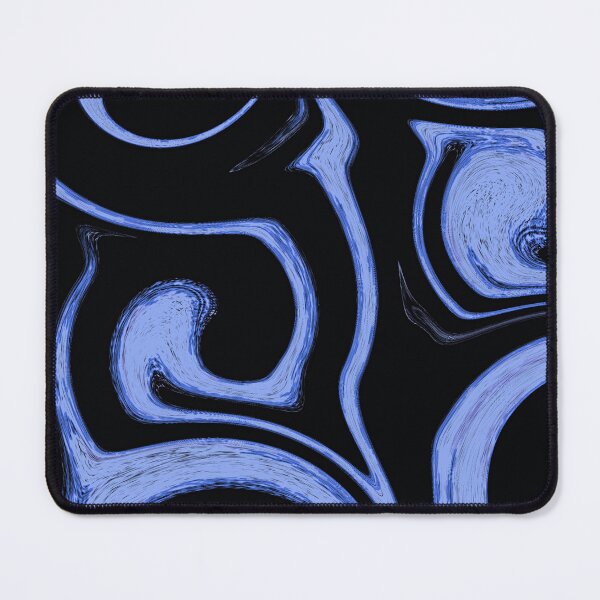 Item preview, Blue Neon Fluid Swirl Abstract Aesthetic Matrix Pattern designed and sold by CaramelCo.