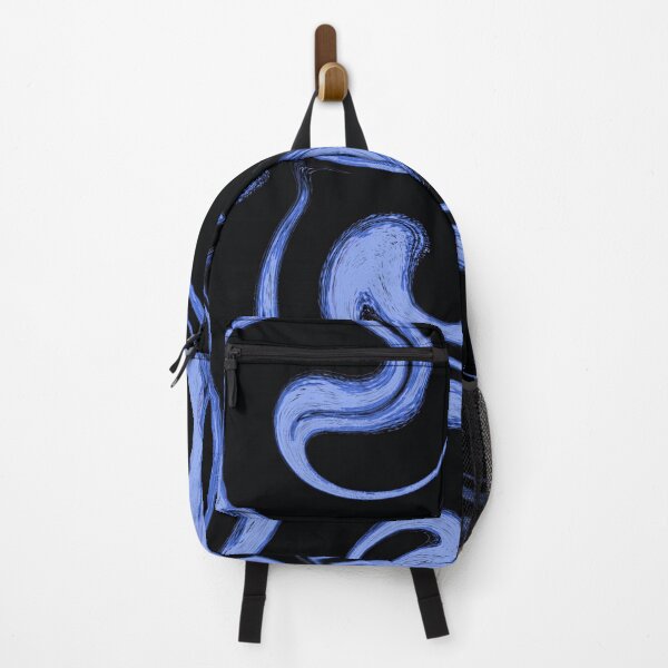 Item preview, Blue Neon Fluid Swirl Abstract Aesthetic Matrix Pattern designed and sold by CaramelCo.