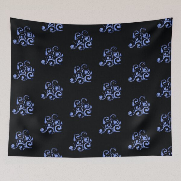 Item preview, Blue Neon Fluid Swirl Abstract Aesthetic Matrix Pattern designed and sold by CaramelCo.