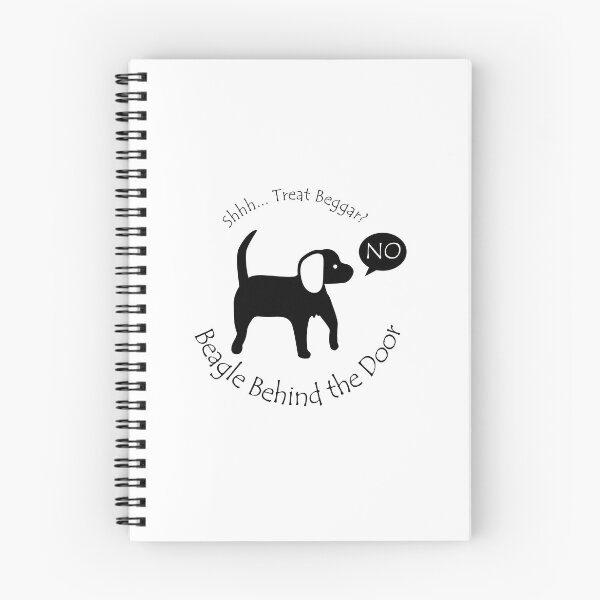 Item preview, Funny Beagle Treat Beggar Behind the Door Black Text designed and sold by Na7nasColorShop.