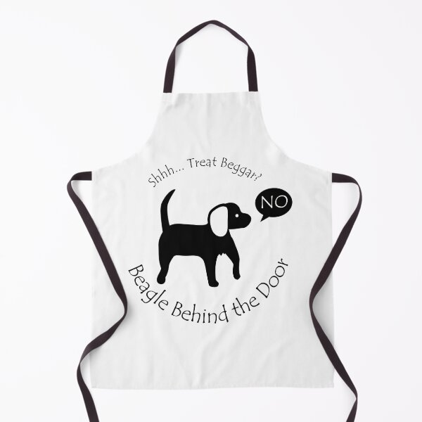 Item preview, Funny Beagle Treat Beggar Behind the Door Black Text designed and sold by Na7nasColorShop.