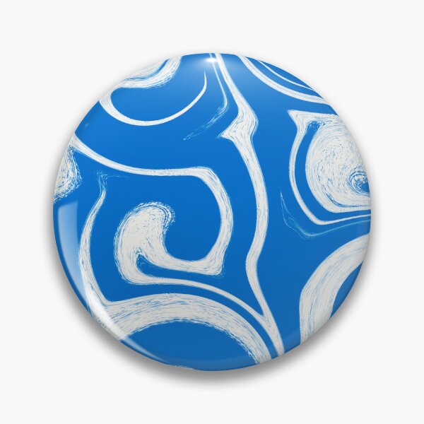 Item preview, Cobalt Blue Liquid Marble and Azure Scrolls Pattern designed and sold by CaramelCo.