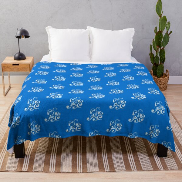 Item preview, Cobalt Blue Liquid Marble and Azure Scrolls Pattern designed and sold by CaramelCo.