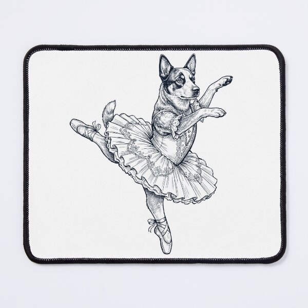 Item preview, Vintage Australian Cattle Dog Ballet Dancer Ballerina Dog Lover designed and sold by dian-rody-crest.