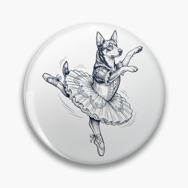 Item preview, Vintage Australian Kelpie Ballet Dancer Ballerina Dog Lover designed and sold by dian-rody-crest.