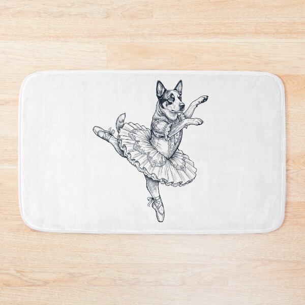 Artikelvorschau, Vintage Australian Cattle Dog Balletttänzerin Ballerina Hundeliebhaber entworfen und verkauft von dian-rody-crest.