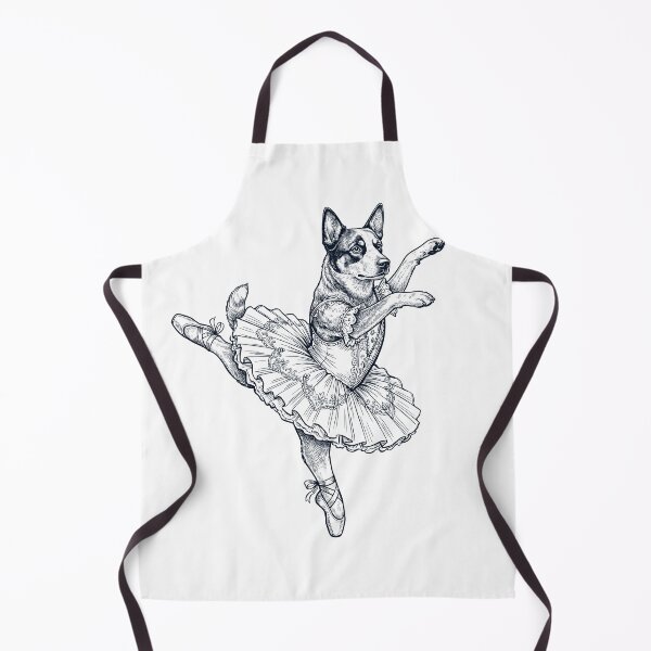 Artikelvorschau, Vintage Australian Cattle Dog Balletttänzerin Ballerina Hundeliebhaber entworfen und verkauft von dian-rody-crest.