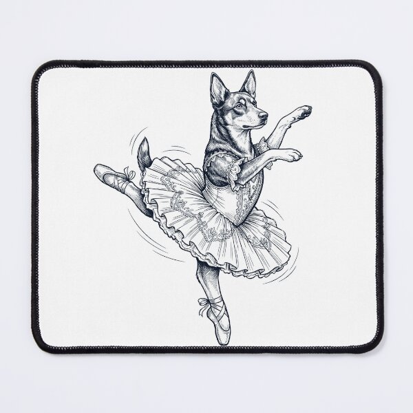 Item preview, Vintage Australian Kelpie Ballet Dancer Ballerina Dog Lover designed and sold by dian-rody-crest.