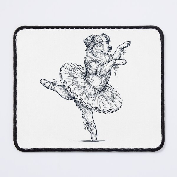 Item preview, Vintage Australian Shepherd Ballet Dancer Ballerina Dog Lover designed and sold by dian-rody-crest.