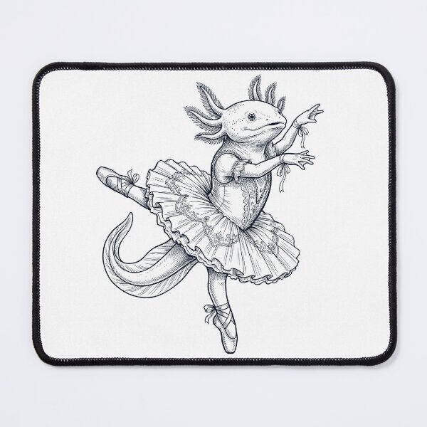 Item preview, Vintage Axolotl Ballet Dancer Ballerina Animal Lover designed and sold by dian-rody-crest.