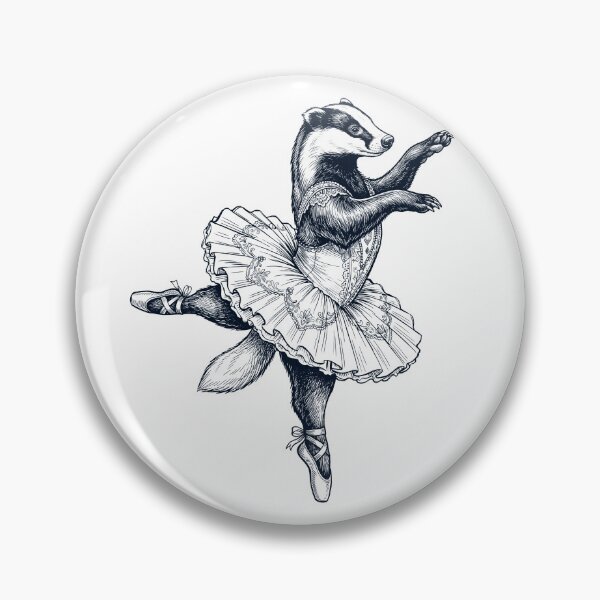 Item preview, Vintage Badger Ballet Dancer Ballerina Animal Lover designed and sold by dian-rody-crest.