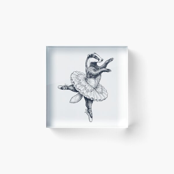Item preview, Vintage Badger Ballet Dancer Ballerina Animal Lover designed and sold by dian-rody-crest.