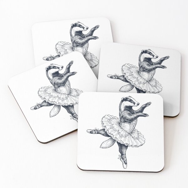 Item preview, Vintage Badger Ballet Dancer Ballerina Animal Lover designed and sold by dian-rody-crest.