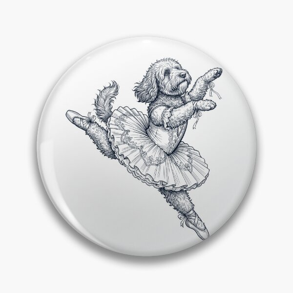 Artikelvorschau, Vintage Barbet Balletttänzerin Ballerina Hundeliebhaber entworfen und verkauft von dian-rody-crest.