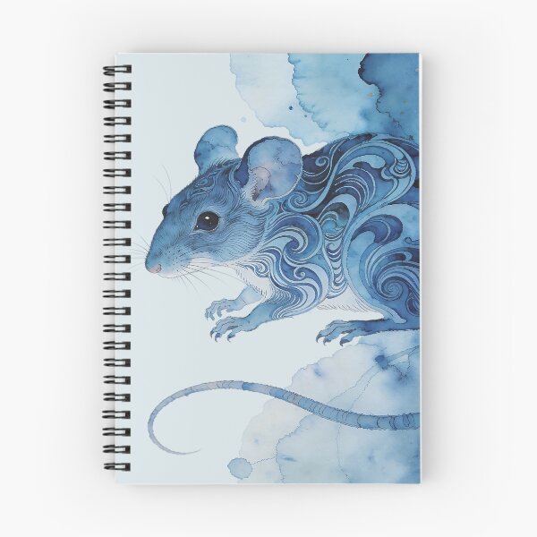 Item preview, Mystic Blue Mouse Watercolor – Fantasy Swirl Art Animal Illustration designed and sold by KiraChie.