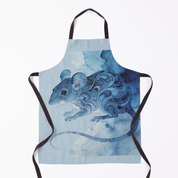 Item preview, Mystic Blue Mouse Watercolor – Fantasy Swirl Art Animal Illustration designed and sold by KiraChie.