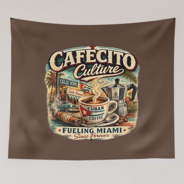 Item preview, Cafecito Cubano Culture Fueling Miami Calle Ocho designed and sold by piketo.